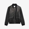 Sandro Monaco Zip-up Leather Bomber Jacket