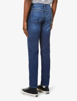 FRAME L’Homme Slim-fit Slim-leg Cotton-blend Denim Jeans -AllSain Clothing Shop R03879691 NIAGARA ALT03