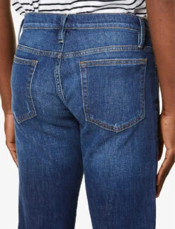 FRAME L’Homme Slim-fit Slim-leg Cotton-blend Denim Jeans -AllSain Clothing Shop R03879691 NIAGARA ALT05