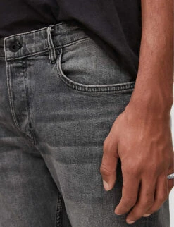 AllSaints Cigarette Washed Skinny Jeans -AllSain Clothing Shop R03896213 WASHEDBLACK ALT04