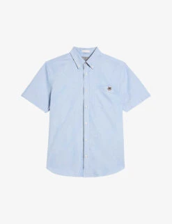 Ted Baker Capsho Short-sleeve Cotton-blend Oxford Shirt