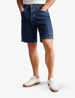 Ted Baker Dutson Stretch-denim Shorts -AllSain Clothing Shop R03919225 BLUE ALT02