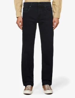 7 For All Mankind Standard Luxe Performance Regular-fit Straight Stretch-denim Jeans -AllSain Clothing Shop R03923261 DARKBLUE ALT02