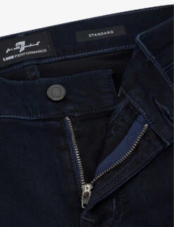 7 For All Mankind Standard Luxe Performance Regular-fit Straight Stretch-denim Jeans -AllSain Clothing Shop R03923261 DARKBLUE ALT06