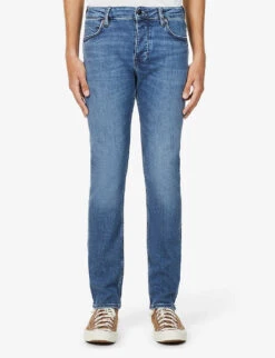 NEUW Iggy Slim-fit Straight-leg Cotton-blend Jeans -AllSain Clothing Shop R03923413 ARTFUL ALT02