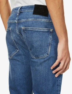 NEUW Lou Slim-fit Straight Cotton-blend Jeans -AllSain Clothing Shop R03923414 DESTINATION ALT05