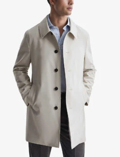 Reiss Perrin Single-breasted Woven Jacket 8 Reiss Perrin Single-breasted Woven Jacket -AllSain Clothing Shop R03925381 STONE ALT02