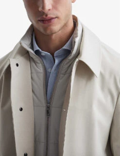 Reiss Perrin Single-breasted Woven Jacket 10 Reiss Perrin Single-breasted Woven Jacket -AllSain Clothing Shop R03925381 STONE ALT04