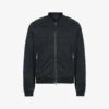 AllSaints Lows Logo-embroidered Padded Organic-cotton Bomber Jacket