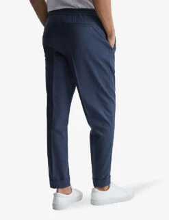 Reiss Brighton Relaxed-fit Tapered-leg Stretch-woven Trousers -AllSain Clothing Shop R03929439 STEELBLUE ALT03