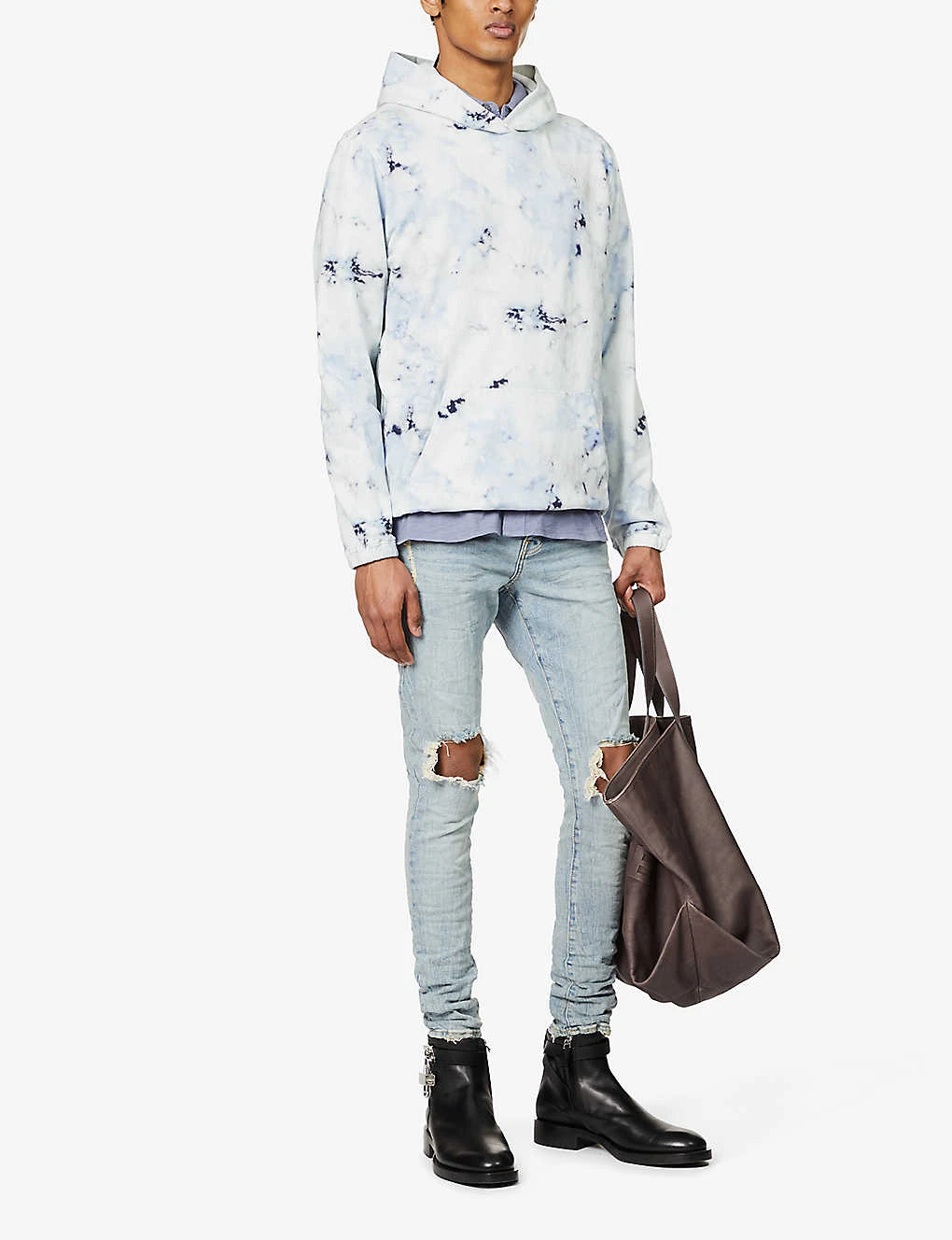 Ripped-knee Regular-fit Stretch-denim Jeans 2 Ripped-knee Regular-fit Stretch-denim Jeans - Image 2