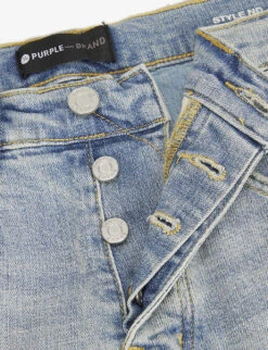 Ripped-knee Regular-fit Stretch-denim Jeans 13 Ripped-knee Regular-fit Stretch-denim Jeans -AllSain Clothing Shop R03932747 LIGHTINDIGOBLOWOUT ALT06