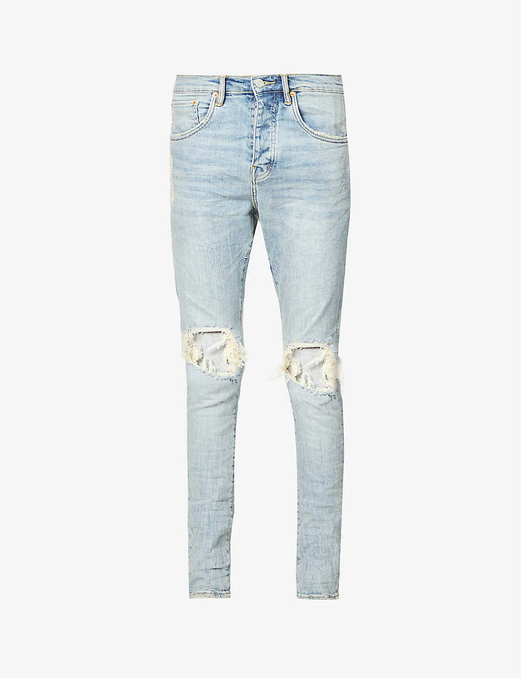 Ripped-knee Regular-fit Stretch-denim Jeans 1 Ripped-knee Regular-fit Stretch-denim Jeans