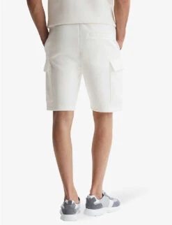 Reiss Oliver Interlock Cargo-style Stretch-jersey Shorts -AllSain Clothing Shop R03939110 WHITE ALT03