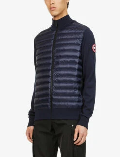 Canada Goose Hybridge Funnel-neck Regular-fit Wool-down Jacket -AllSain Clothing Shop R03940810 NAVY ALT02