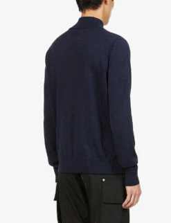 Canada Goose Hybridge Funnel-neck Regular-fit Wool-down Jacket -AllSain Clothing Shop R03940810 NAVY ALT03