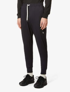 Vuori Sunday Brand-print Recycled-polyester Stretch Jogging Bottoms -AllSain Clothing Shop R03944719 BLACK ALT02
