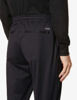 Vuori Sunday Brand-print Recycled-polyester Stretch Jogging Bottoms -AllSain Clothing Shop R03944719 BLACK ALT04