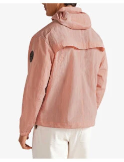 Ted Baker Brand-patch Relaxed-fit Shell Hooded Jacket -AllSain Clothing Shop R03946258 MIDPINK ALT03