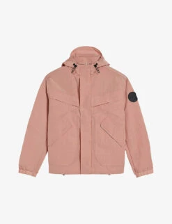 Ted Baker Brand-patch Relaxed-fit Shell Hooded Jacket