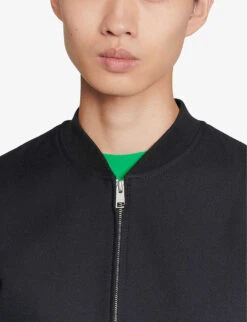 Sandro New Teddy Wool-blend Bomber Jacket 9 Sandro New Teddy Wool-blend Bomber Jacket -AllSain Clothing Shop R03962598 BLEUS ALT04