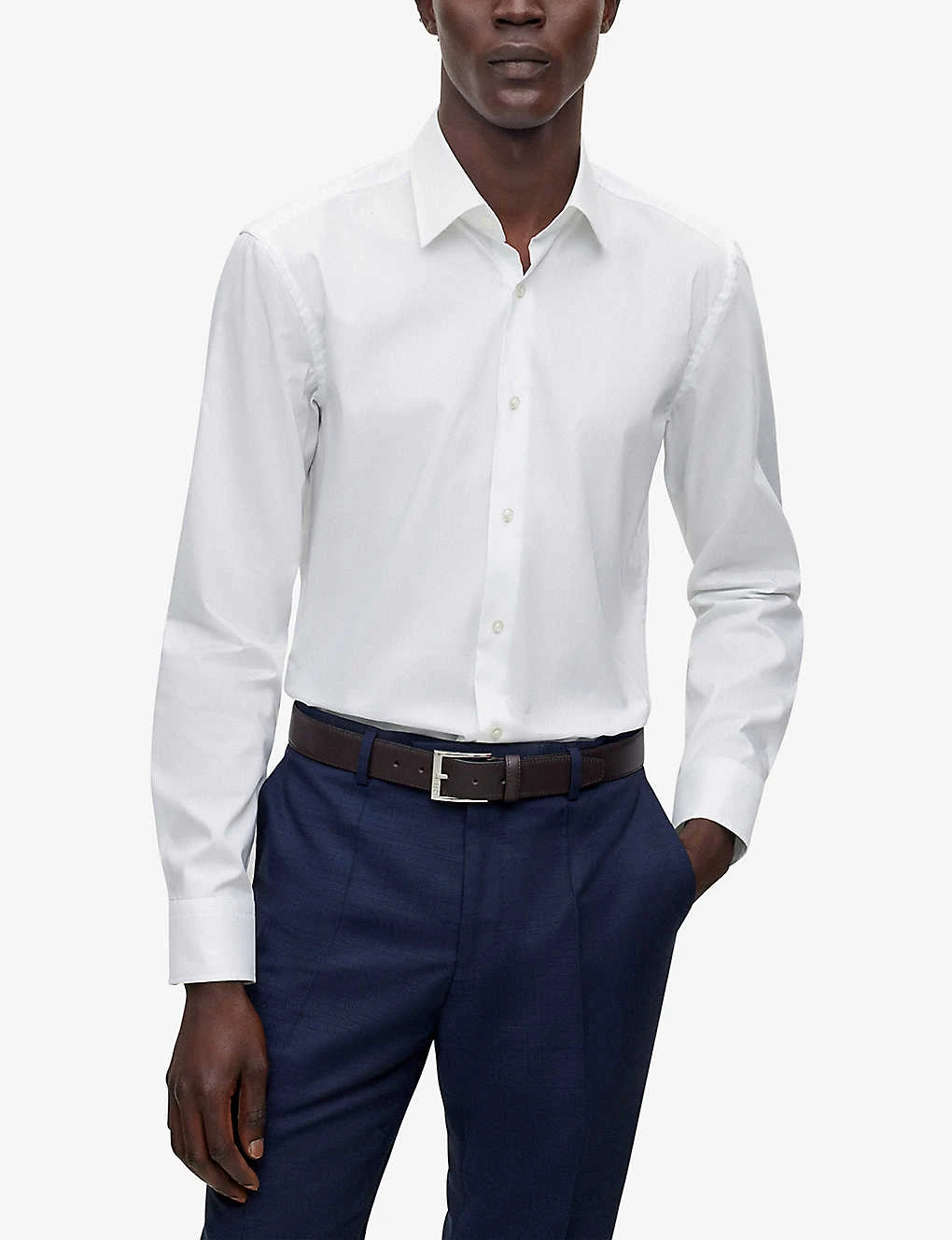 Boss Slim-fit Long-sleeved Cotton-poplin Shirt 3 Boss Slim-fit Long-sleeved Cotton-poplin Shirt - Image 3
