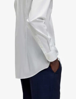 Boss Slim-fit Long-sleeved Cotton-poplin Shirt 9 Boss Slim-fit Long-sleeved Cotton-poplin Shirt -AllSain Clothing Shop R03966711 WHITE ALT04