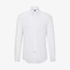 Boss Slim-fit Long-sleeved Cotton-poplin Shirt