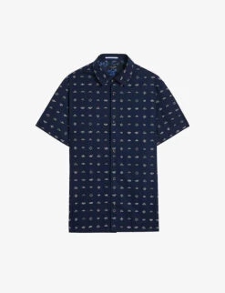 Ted Baker Witly Boat-print Cotton Shirt
