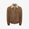 Reiss Loburn Zipped Shearling Bomber Jacket