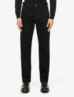 Emporio Armani Straight-leg Regular-fit Stretch-denim Jeans 9 Emporio Armani Straight-leg Regular-fit Stretch-denim Jeans -AllSain Clothing Shop R03981624 DENIMNERO ALT02