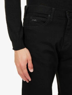 Emporio Armani Straight-leg Regular-fit Stretch-denim Jeans 11 Emporio Armani Straight-leg Regular-fit Stretch-denim Jeans -AllSain Clothing Shop R03981624 DENIMNERO ALT04