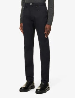 Emporio Armani J06 Gab Straight-leg Mid-rise Stretch-denim Jeans -AllSain Clothing Shop R03981647 BLUNAVY ALT02