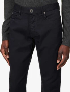 Emporio Armani J06 Gab Straight-leg Mid-rise Stretch-denim Jeans -AllSain Clothing Shop R03981647 BLUNAVY ALT04