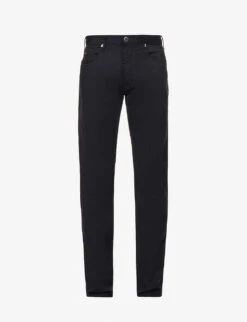 Emporio Armani J06 Gab Straight-leg Mid-rise Stretch-denim Jeans
