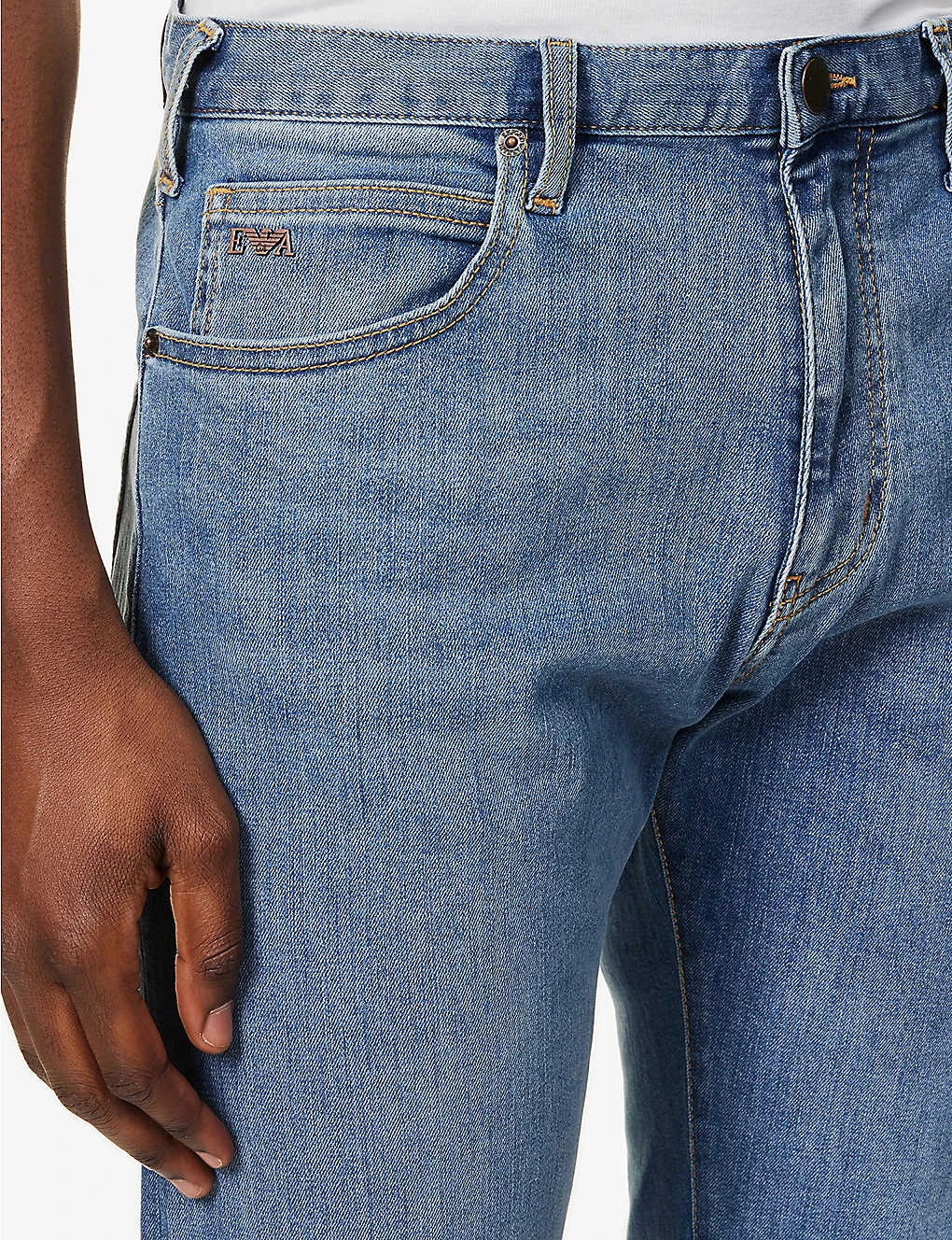 Emporio Armani Regular-fit Straight-leg stretch-denim Jeans 5 Emporio Armani Regular-fit Straight-leg stretch-denim Jeans - Image 5