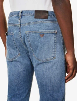 Emporio Armani Regular-fit Straight-leg stretch-denim Jeans 11 Emporio Armani Regular-fit Straight-leg stretch-denim Jeans -AllSain Clothing Shop R03981651 DENIMBLUCH ALT05