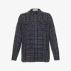 Unisex Lapis Lazuli Checked Cashmere Shirt