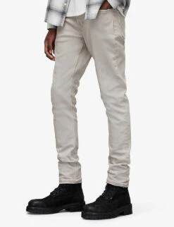 AllSaints Rex Slim-fit Recycled Cotton-blend Jeans -AllSain Clothing Shop R04002397 COOLGREY ALT02
