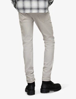 AllSaints Rex Slim-fit Recycled Cotton-blend Jeans -AllSain Clothing Shop R04002397 COOLGREY ALT03