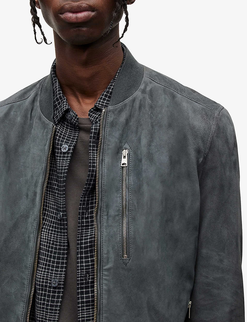 AllSaints Kemble Regular-fit Suede Bomber Jacket 5 AllSaints Kemble Regular-fit Suede Bomber Jacket - Image 5