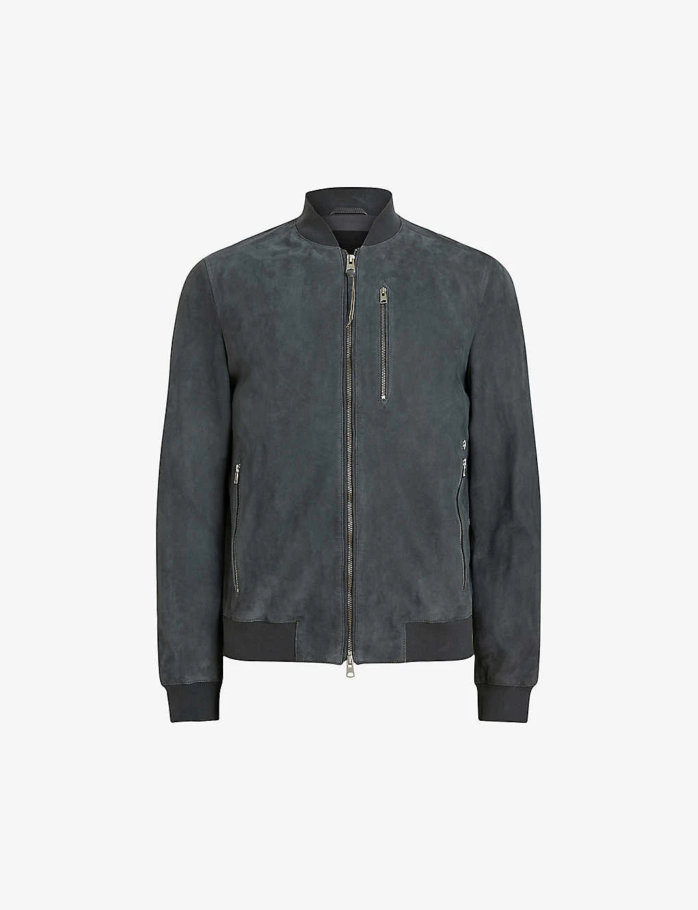 AllSaints Kemble Regular-fit Suede Bomber Jacket 1 AllSaints Kemble Regular-fit Suede Bomber Jacket