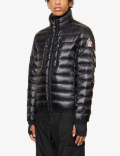 Hers Funnel-neck Shell-down Jacket -AllSain Clothing Shop R04002792 BLACK ALT02