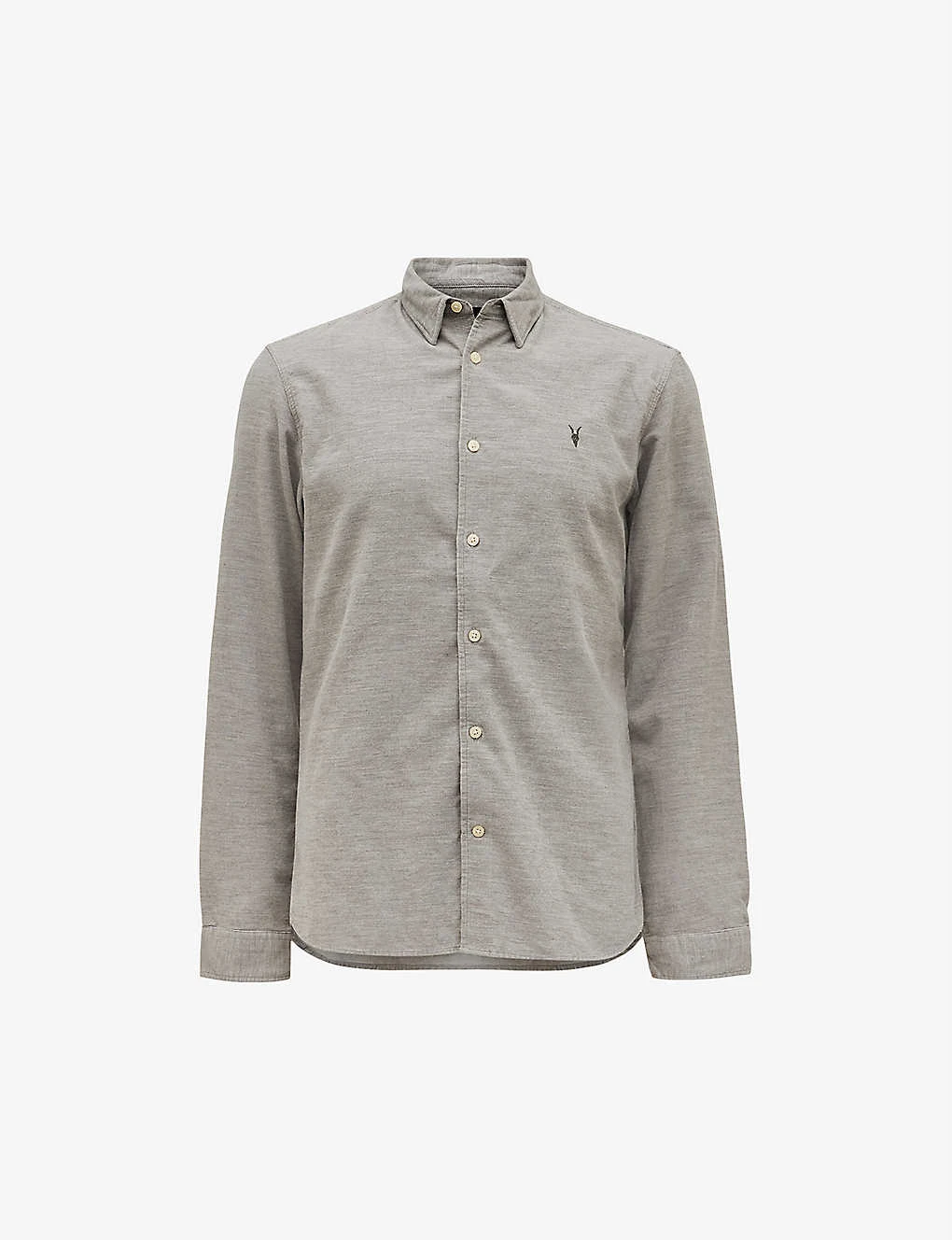 AllSaints Lorella Logo-embroidered Textured Cotton Shirt 1 AllSaints Lorella Logo-embroidered Textured Cotton Shirt
