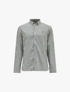 AllSaints Varmo Checked Ramskull-embroidered Cotton Shirt