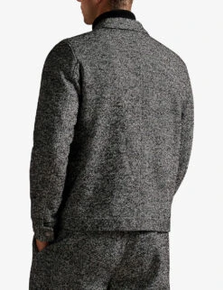 Ted Baker Pabay Wool-blend Overshirt -AllSain Clothing Shop R04003733 BLACK ALT02