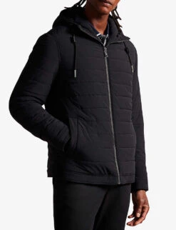 Ted Baker Ovarn Quilted Hooded Stretch-shell Jacket 6 Ted Baker Ovarn Quilted Hooded Stretch-shell Jacket -AllSain Clothing Shop R04004481 BLACK ALT02