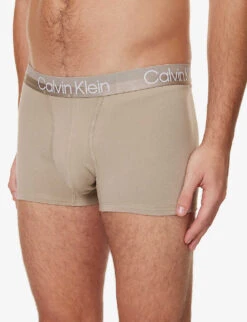Calvin Klein Logo-waistband Mid-rise Pack Of Three Cotton And Recycled Polyester-blend Trunks -AllSain Clothing Shop R04008699 MULTI ALT03