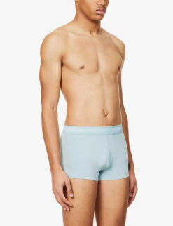 Calvin Klein Branded-waistband Pack Of 3 Stretch-cotton Trunks -AllSain Clothing Shop R04008702 MULTI ALT02