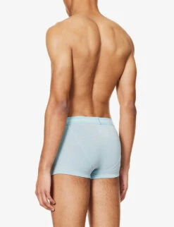 Calvin Klein Branded-waistband Pack Of 3 Stretch-cotton Trunks -AllSain Clothing Shop R04008702 MULTI ALT03
